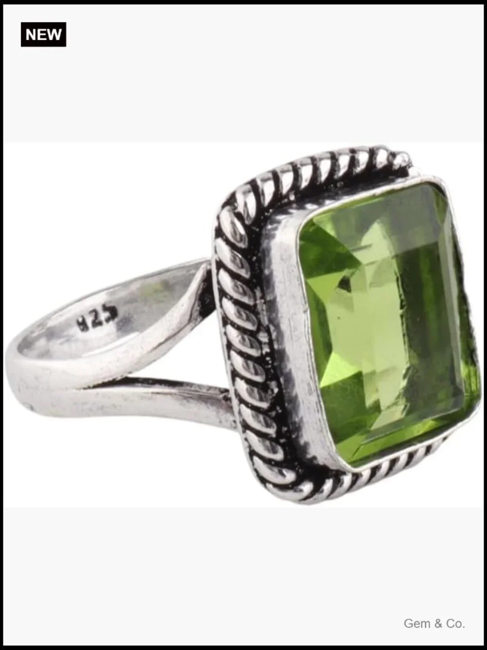 Handmade Bohemian Statement Ring, Bezel Set Oxidized Sterling Silver